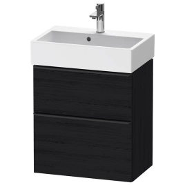 Duravit D-Neo Тумбочка подвесная компакт 584x372хh625 мм, 1 ящик, цвет: Black Oak (DE432901616)