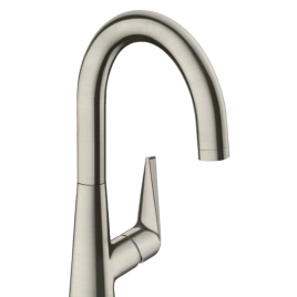 Hansgrohe Talis M51 Смеситель для кухни, на 1 отв однорычажный, поворотный излив 174мм, 1jet, h215мм, цвет: под сталь (72814800)