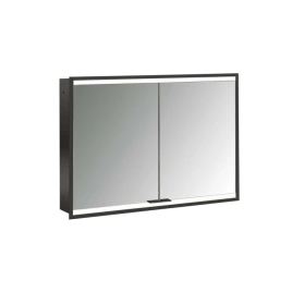Emco Prime Зеркальный шкаф с подсветкой LED2 Facelift встраив. модель, 1000 mm, 2-дверки, IP 20, цвет черный зеркальная задняя стенка (9497 135 55)