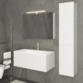 TW Shape комплект мебели, база с раковиной Kerasan 547001x1, 102х52см, с 1-м выдвиж. ящиком с механизмом push to open, цвет: белый матовый RAL9003 (SHAP100-B+547001x1)