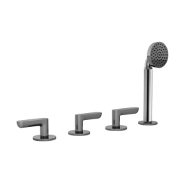 Fantini Icona Deco Смеситель на борт ванны, 4 отв, без излива, с ручн.душем, цвет: хром (53 02 R167)
