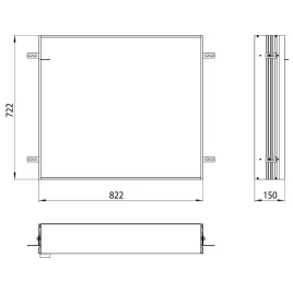 Emco Asis prime Встраиваемая рама для зеркального шкафа, B822xH722mm (9497 000 11)