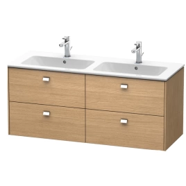 Duravit Brioso Тумба подвесная под раковину 1290x479х553 мм, с 4 выдвижными ящиками, цвет дуб европейский 52 (для 233613) (BR410601052)