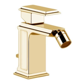 Gessi Eleganza Смеситель для биде на 1 отверстие, с донным клапаном, цвет: шлифованное золото (46007#087)