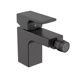 Hansgrohe Vernis Blend Смеситель для биде на 1 отв. с донным клапаном, излив 124мм, h78мм, цвет: матовый черный (71211670)