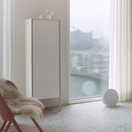 Duravit XViu Шкаф подвесной 1770x500x360мм с 3 стеклянными полками, 1 дверь, (петли слева), цвет: champagne matt/white high gloss (XV1336LB122)