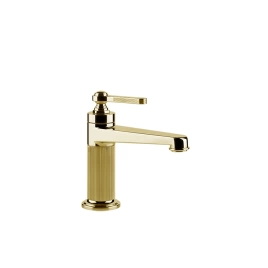 GESSI VENTI20 Смеситель для раковины на 1 отверстие, однорычажный, в комплекте с донным клапаном, цвет Gold PVD (65001#246)