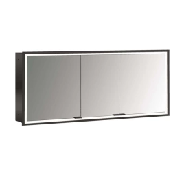 Emco Prime Зеркальный шкаф с подсветкой LED Facelift встраив. модель, 1600 mm, 3-дверки, IP 20, цвет черный зеркальная задняя стенка (9497 135 96)