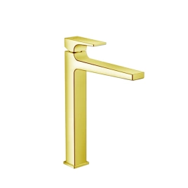 Hansgrohe Metropol Смеситель для раковины 260, на 1 отв, с донным клапаном, излив 204мм, цвет: золото (32512990)