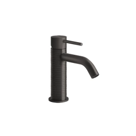 GESSI 316 Смеситель для раковины на 1 отверстие, без донного клапана, излив 123мм, цвет: brushed black metal pvd (54302#707)