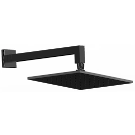 CISAL Shower Верхний душ 250х250 мм с настенным держателем L340 мм, цвет черный матовый (DS01366040)