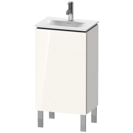 Duravit L-Cube Тумба напольная под раковину 073345, 1 стеклянная полка, 1 дверца, петли справа, 704x440x311мм, цвет White High Gloss (LC6580R2222)