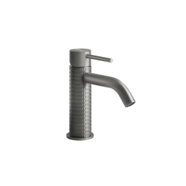 GESSI 316 Смеситель для раковины на 1 отверстие, без донного клапана, излив 123мм, цвет: steel brushed (54202#239)