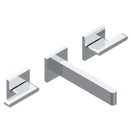 THG ICON-X METAL MANETTES Смеситель для раковины настенный, на 3 отверстия, внешняя часть, цвет хром (U7H-A02-40GB)