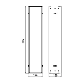 Emco Asis module 2.0 Встраиваемая монтажная рама для шкафа 168х153хh787мм (9750 000 51)