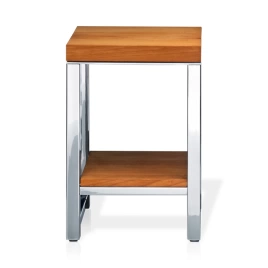 Decor Walther Wood HM Табурет 30x30x44см, цвет: сталь полированная /светлый бук (926886)