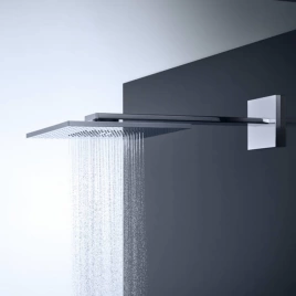 AX ShowerSolution Верхний душ, 300x300мм, 2jet, с держателем 450мм, настенный монтаж, цвет: хром (35318000)