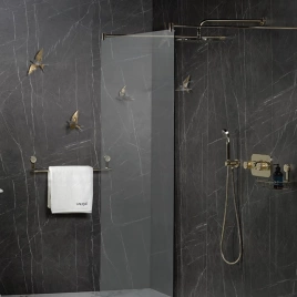 THG HIRONDELLES GOLD STAMPED Держатель верхнего душа 450 мм, настенный монтаж, цвет Soft gold (A4L-F30-84L)