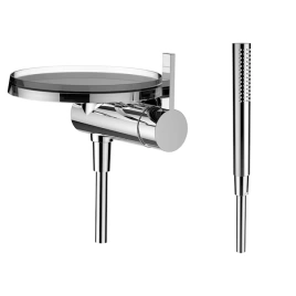 Laufen Kartell Смеситель для ванны настенный, на 1 отв, с ручным душем, цвет: хром (3.3133.9.004.141.1)