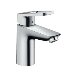 Hansgrohe Logis Loop Смеситель для раковины 100 на 1 отв. с донным клапаном, излив 108мм, h93мм, цвет: хром (71151000)