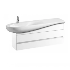 Laufen Alessi One Тумба под раковину 814973, 990х320х485мм, с 2 выдвиж. ящиками, с сифоном, цвет: белый глянцевый (4.2452.0.097.631.1)