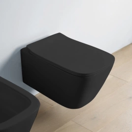 Artceram A16 Унитаз подвесной, 52,5х36см, безободковый, с крепежом, цвет: черный матовый (ASV003 17 00)