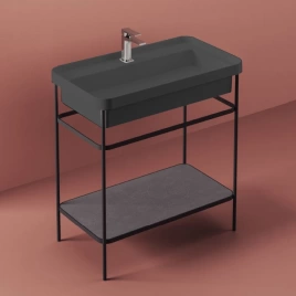 Artceram FUORI SCALA Металическая структура 40x57хh83см для раковины Fuori Scala rettangolare 61, цвет: черный матовый (ACA056 17)