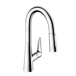 Hansgrohe Talis M51 Смеситель для кухни, на 1 отв однорычажный, поворотный излив 185мм с вытяжным душем, 2jet, h152мм, цвет: хром (72815000)