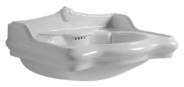 Раковина AZZURRA JUBILAEUM со спинкой 91x56см с 1 отв под смеситель цвет белый