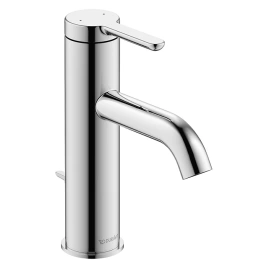 Duravit C.1 Смеситель для раковины на 1 отв. с донным клапаном, излив 113мм, цвет: хром (C11020001010)
