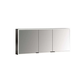 Emco Prime Зеркальный шкаф с подсветкой LED Facelift навесная модель, 1600 mm, 3-дверки, IP 20, цвет черный зеркальная задняя стенка (9497 135 86)