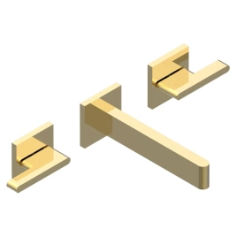 THG ICON-X METAL MANETTES Смеситель для раковины настенный, на 3 отверстия, внешняя часть, цвет полированное золото (U7H-F01-40GB)
