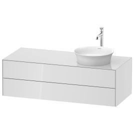 Duravit White Tulip Тумбочка подвесная, 408x1300x550 мм, 2 ящика, цвет: белый высокоглянцевый (WT4987R8585)
