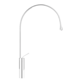 Gessi Goccia Смеситель для раковины на 1 отверстие, излив 387мм R=197, с фиксированным носиком, цвет: белый (33811#279)