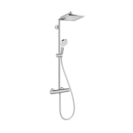 HG SHOWERPIPE CROMETTA E Душевая стойка с термостатическим смесит, верхн душ 240х240мм, ручн душ, шланг 1600мм, цвет хром (27271000)