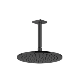 GESSI Rilievo Потолочная душевая головка шарнирная на 1/2, 250мм, длина изгот. под заказ (105 - 1855мм), цвет: nero XL (59150#299)