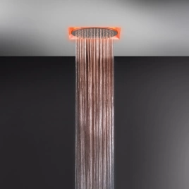 Gessi Afilo Встраиваемая душевая система 350х350мм, тропический ливеньи хромотерапия, пульт упр. держатель.треб ист питания на 12B (57601#279)