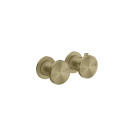 GESSI ORIGINI Смеситель настенный встраиваемый, термостатический, с перекл на 2 полож, в компл с отдел вставк, внешн часть, цвет Finox Brushed Nickel (66134#149)