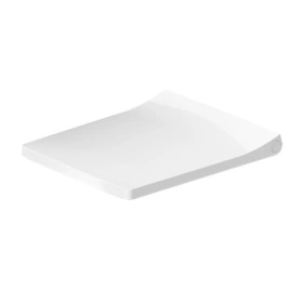 Duravit Viu Сиденье для компактного унитаза 257309 (с микролифтом), петли: нерж. сталь, цвет: белый (21290000)