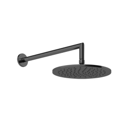 GESSI Верхний душ 250 мм, с настенным держателем 348 мм, цвет Black Metal Brushed PVD (63348#707)