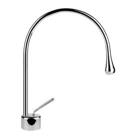 Gessi Goccia Смеситель для раковины на 1 отверстие, излив 244мм R=125, с фиксированным носиком, цвет: хром (33803#031)