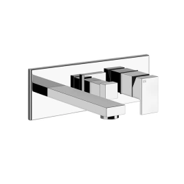 Gessi Rettangolo Встраиваемый смеситель с изливом и переключателем PULL(внешние части), цвет: хром (44907#031)