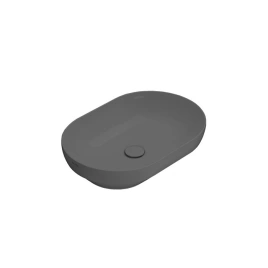 GLOBO T-Edge Раковина-чаша на столешницу 60х41Х14 см, без отв под смеситель, цвет Smoke (B6O61.SK*0)