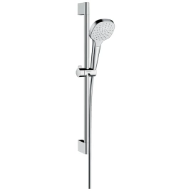 HG Croma Seleсt E Душевой набор: штанга 650mm, ручной душ 110, 1jet (Rain), EcoSmart, шланг, цвет: белый/хром (26585400)
