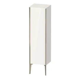 Duravit XViu Шкаф подвесной 1330x400x360мм, с 1 дверью, 3 стеклянными полками (петли справа), цвет: белый глянцевый/champagne matt (XV1325RB122)