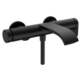HANSGROHE VIVENIS Смеситель для ванны настенный, однорычажный, цвет черный матовый (75420670)