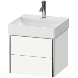 Duravit XSquare Тумба подвесная под раковину 235350, 2 ящика, 397x484x460мм, цвет White High Gloss (XS416002222)