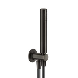 GESSI INCISO Душевой комплект, + вывод, держатель, шланг 1,50 м и душевая лейка, цвет черный матовый (58123#299)