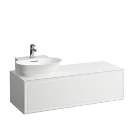 Laufen New Classic База под раковину подвесная раковина слева, 1180х450х350 мм, 1 ящик, цвет белый глянцевый (для раковины 816852) (4.0608.5.085.631.1)