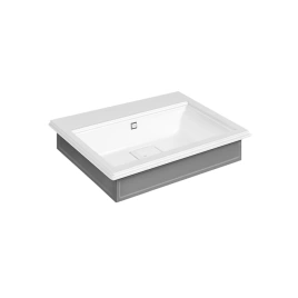 Раковина Gessi Eleganza накладная-подвесная 70х52 см с переливом и 3мя намеченными отв под смесительитель цвет белый-RAL